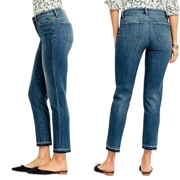 Talbots Women’s Jeans Flawless 5 Pocket Crop Raw Hem Mid Rise Size 4P - Picture 10 of 10